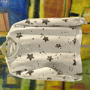 Little Who star/ paint splatter print sweatshirt girls size 6